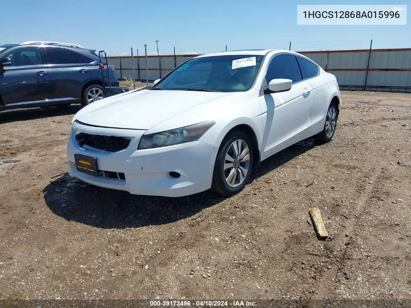 2008 Honda Accord 2.4 Ex-L VIN: 1HGCS12868A015996 Lot: 39173496