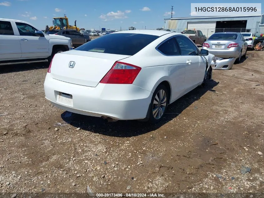 2008 Honda Accord 2.4 Ex-L VIN: 1HGCS12868A015996 Lot: 39173496