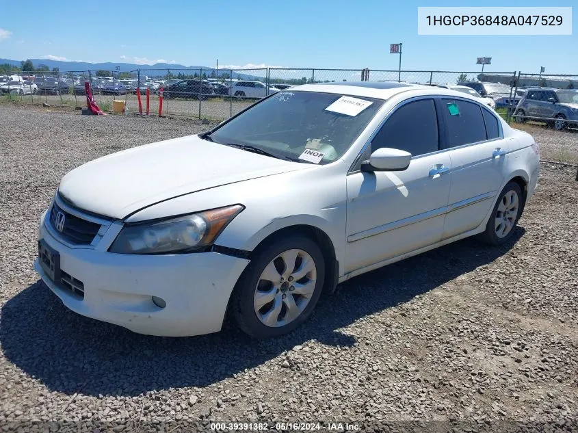 1HGCP36848A047529 2008 Honda Accord 3.5 Ex-L