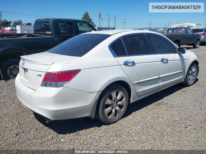 2008 Honda Accord 3.5 Ex-L VIN: 1HGCP36848A047529 Lot: 39391382