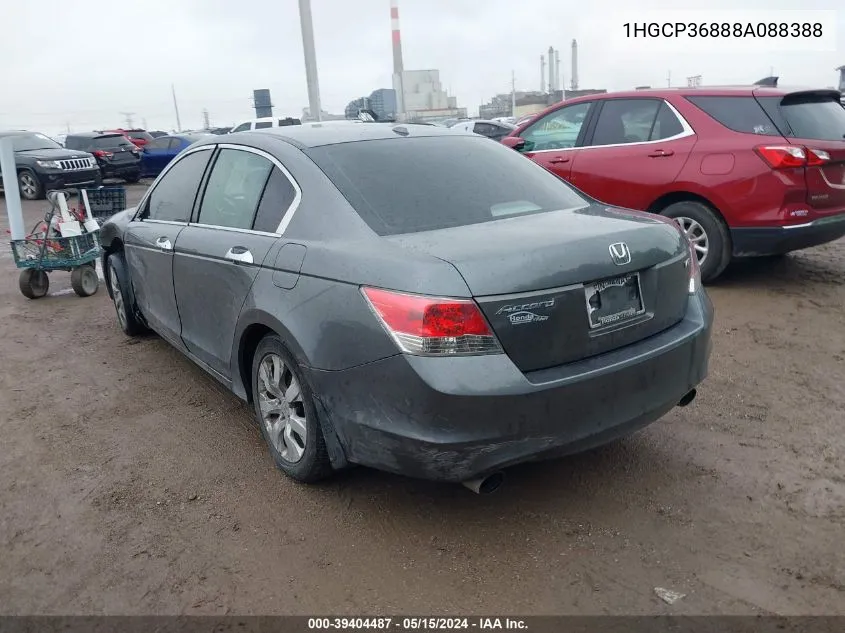 2008 Honda Accord 3.5 Ex-L VIN: 1HGCP36888A088388 Lot: 39404487