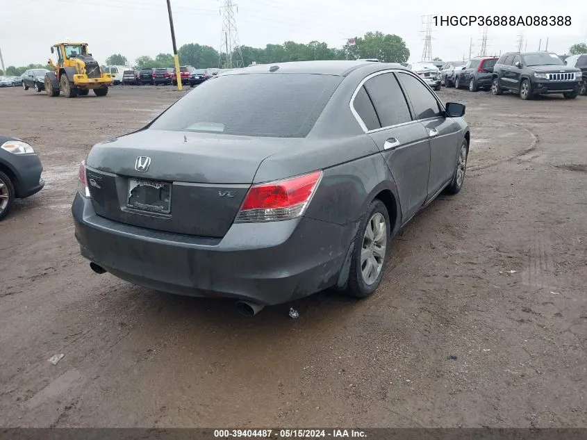 2008 Honda Accord 3.5 Ex-L VIN: 1HGCP36888A088388 Lot: 39404487