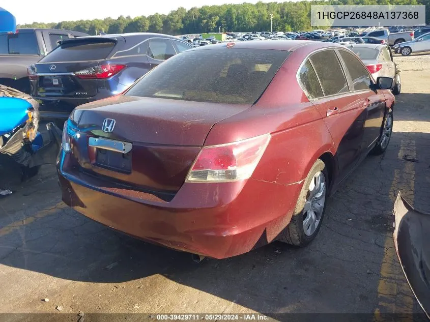 1HGCP26848A137368 2008 Honda Accord 2.4 Ex-L