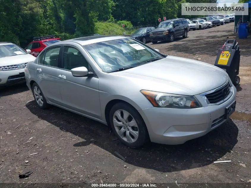 2008 Honda Accord 2.4 Ex-L VIN: 1HGCP26838A095498 Lot: 39454080