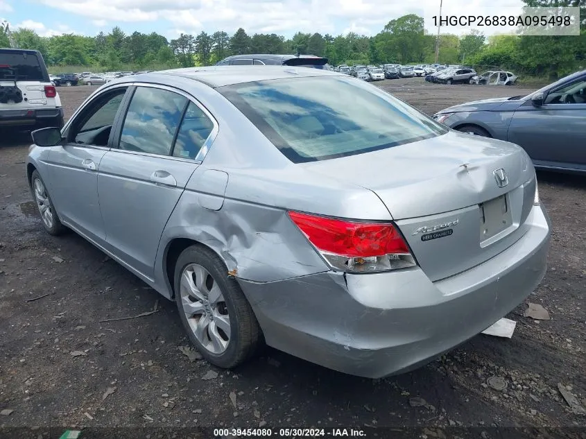 2008 Honda Accord 2.4 Ex-L VIN: 1HGCP26838A095498 Lot: 39454080