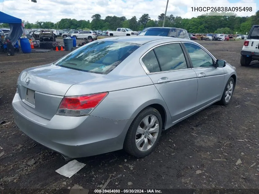 2008 Honda Accord 2.4 Ex-L VIN: 1HGCP26838A095498 Lot: 39454080