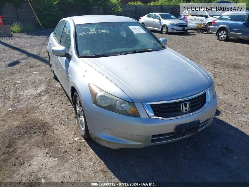 1HGCP26418A058477 2008 Honda Accord 2.4 Lx-P