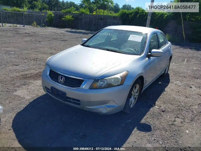 1HGCP26418A058477 2008 Honda Accord 2.4 Lx-P