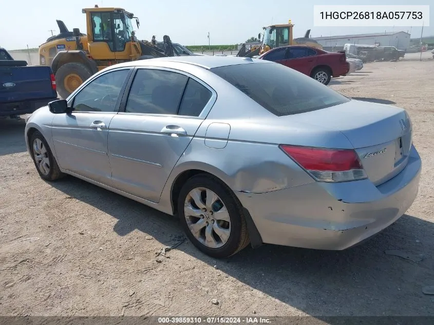 2008 Honda Accord 2.4 Ex-L VIN: 1HGCP26818A057753 Lot: 39859310