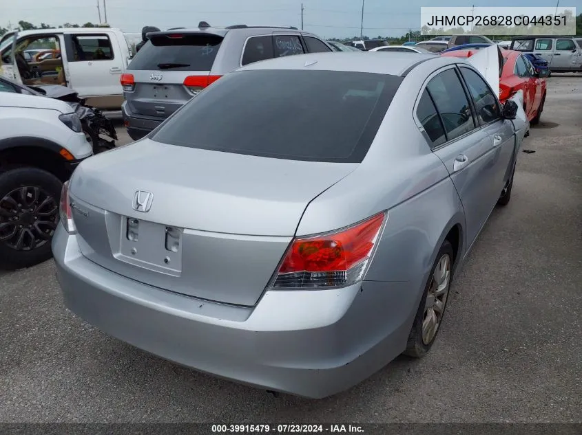 JHMCP26828C044351 2008 Honda Accord 2.4 Ex-L