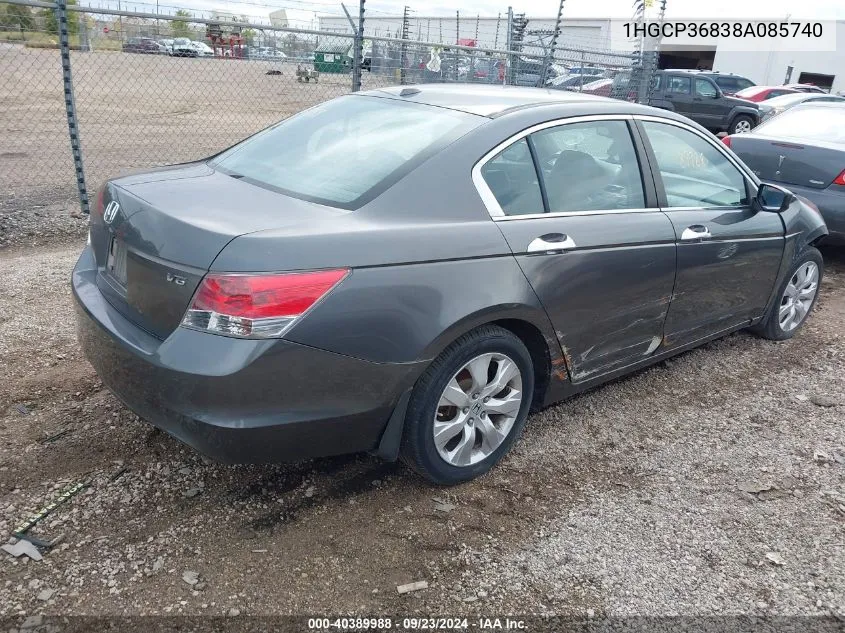 2008 Honda Accord 3.5 Ex-L VIN: 1HGCP36838A085740 Lot: 40389988