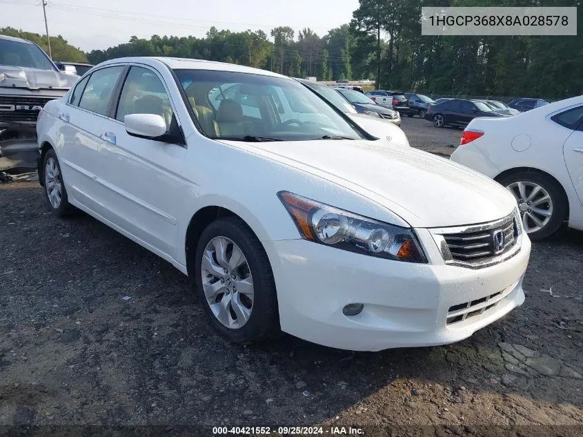 1HGCP368X8A028578 2008 Honda Accord 3.5 Ex-L