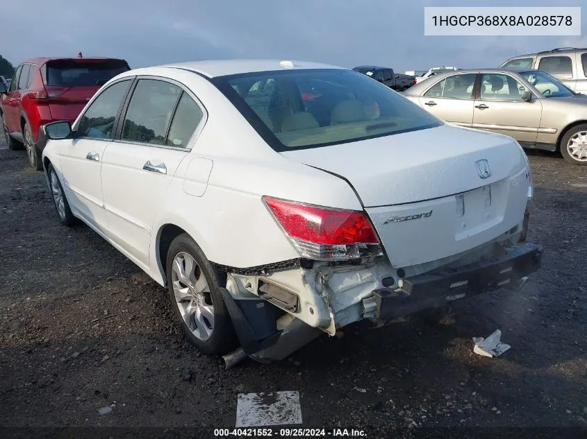 1HGCP368X8A028578 2008 Honda Accord 3.5 Ex-L