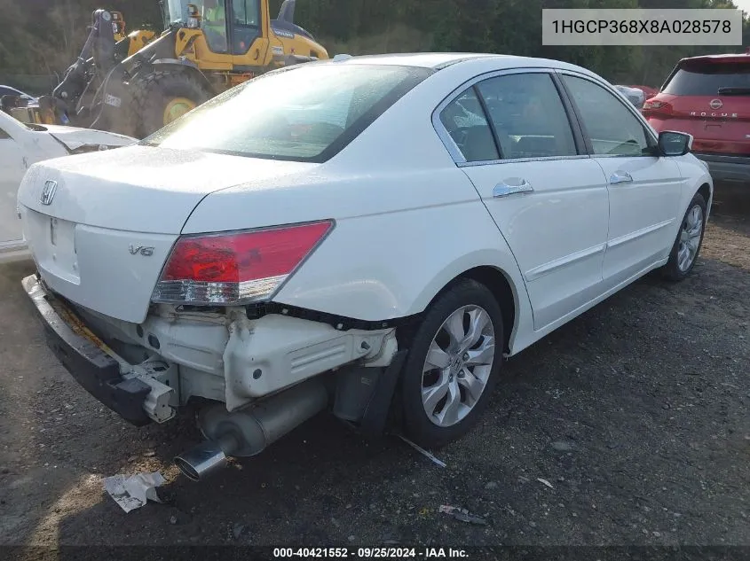 1HGCP368X8A028578 2008 Honda Accord 3.5 Ex-L