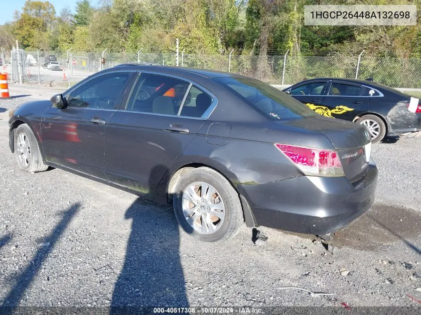 2008 Honda Accord 2.4 Lx-P VIN: 1HGCP26448A132698 Lot: 40517308