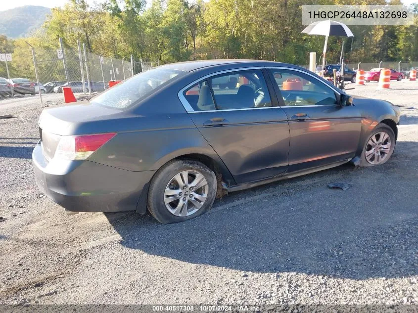 2008 Honda Accord 2.4 Lx-P VIN: 1HGCP26448A132698 Lot: 40517308