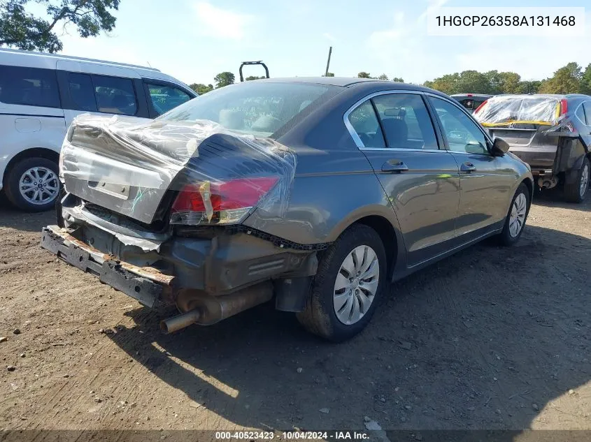 1HGCP26358A131468 2008 Honda Accord 2.4 Lx