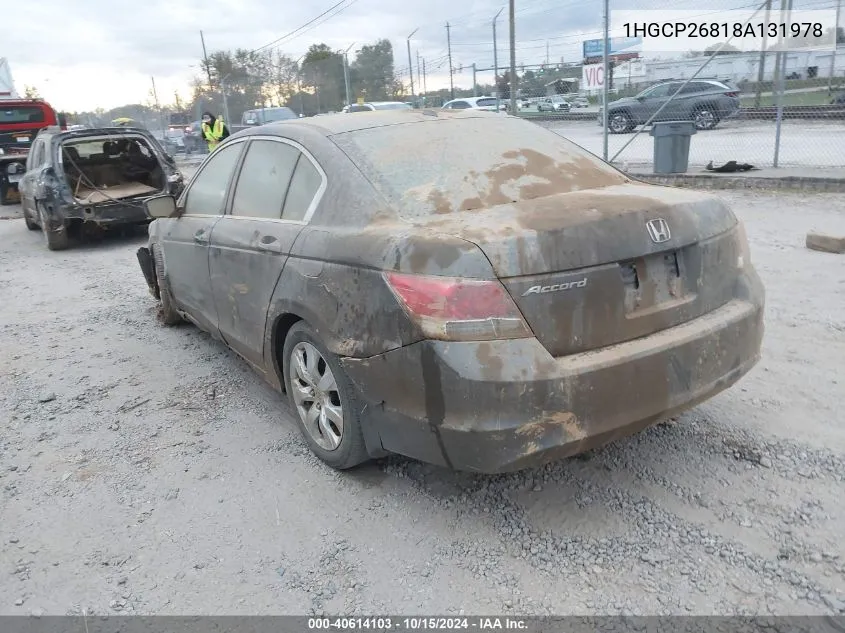 1HGCP26818A131978 2008 Honda Accord 2.4 Ex-L