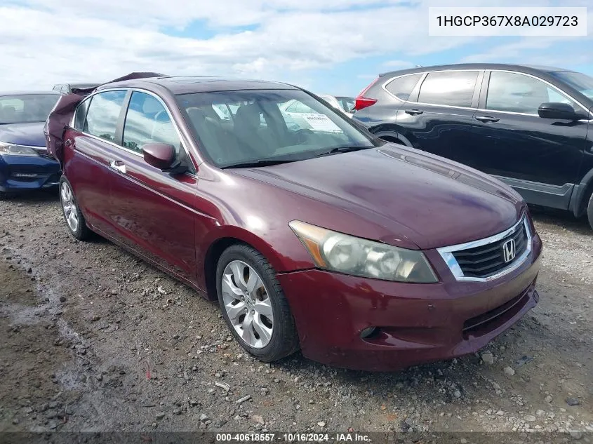 2008 Honda Accord 3.5 Ex VIN: 1HGCP367X8A029723 Lot: 40618557