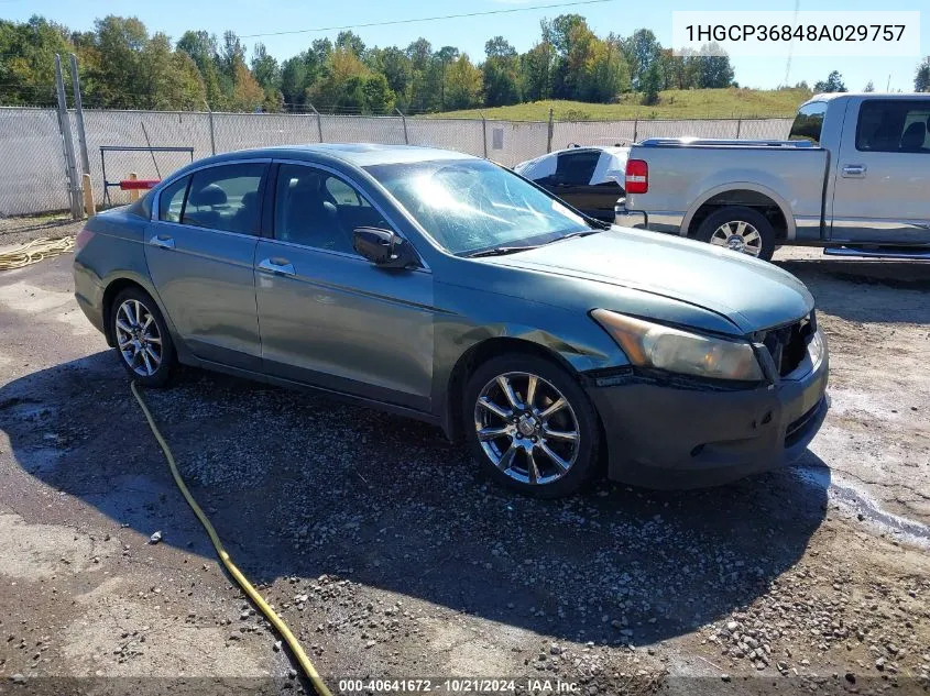 1HGCP36848A029757 2008 Honda Accord Exl