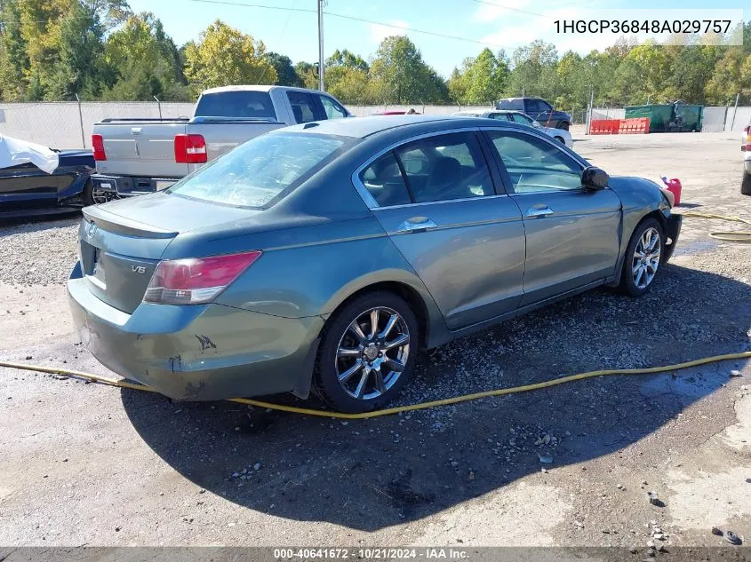 1HGCP36848A029757 2008 Honda Accord Exl