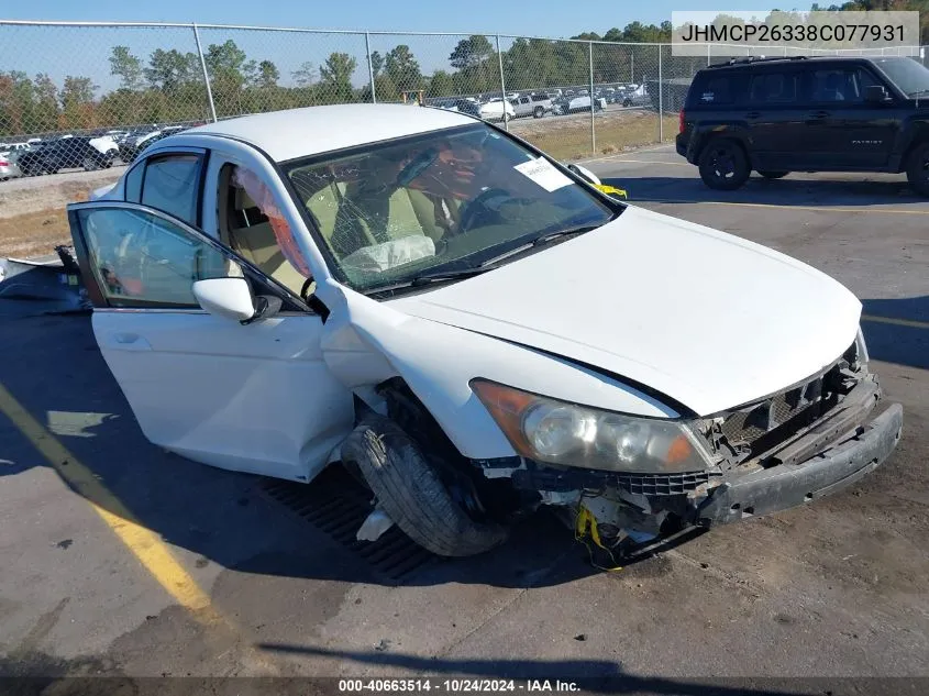 JHMCP26338C077931 2008 Honda Accord Lx