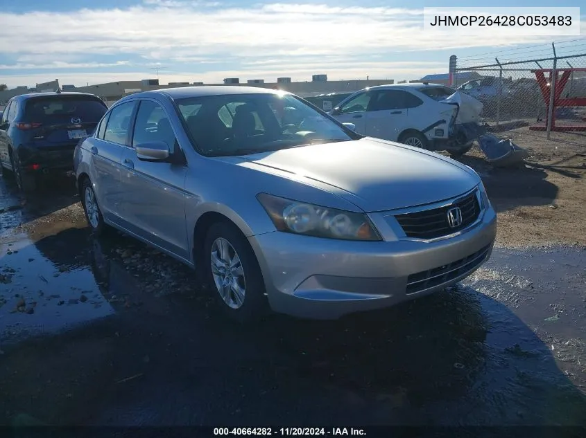 2008 Honda Accord 2.4 Lx-P VIN: JHMCP26428C053483 Lot: 40664282