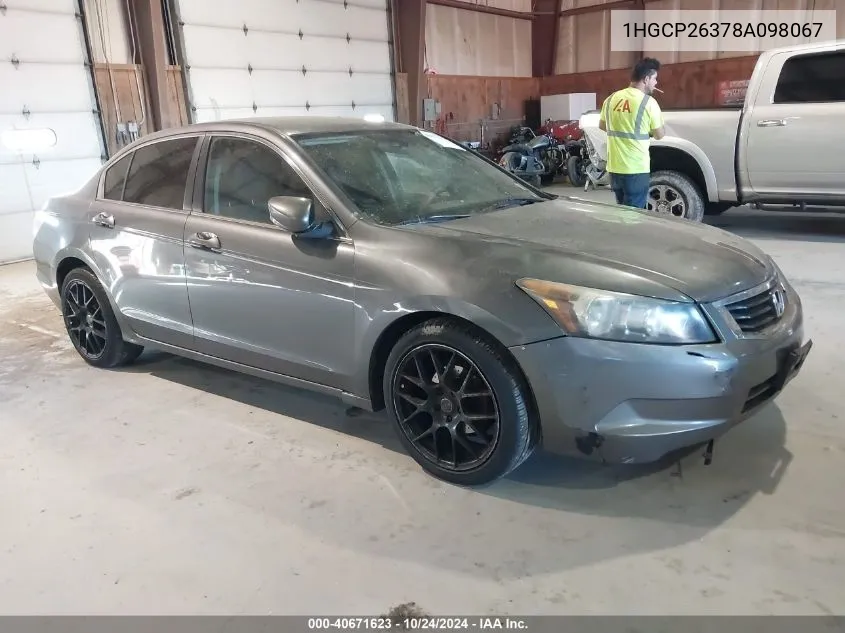 1HGCP26378A098067 2008 Honda Accord 2.4 Lx