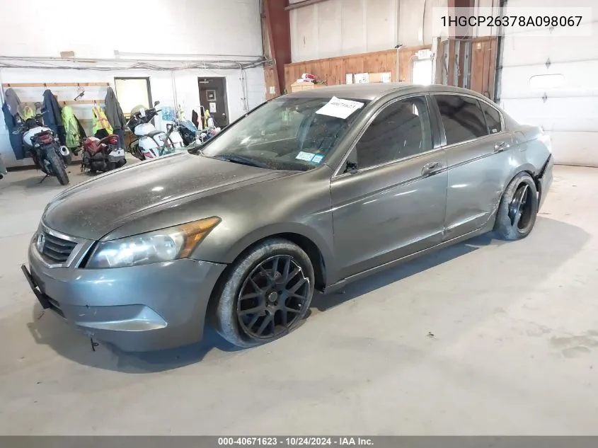 1HGCP26378A098067 2008 Honda Accord 2.4 Lx