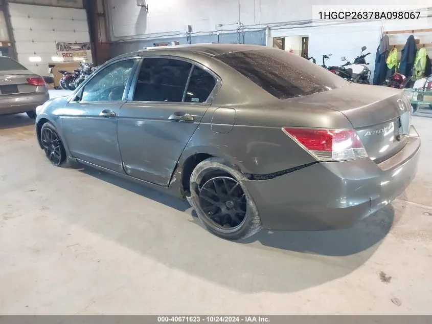 1HGCP26378A098067 2008 Honda Accord 2.4 Lx