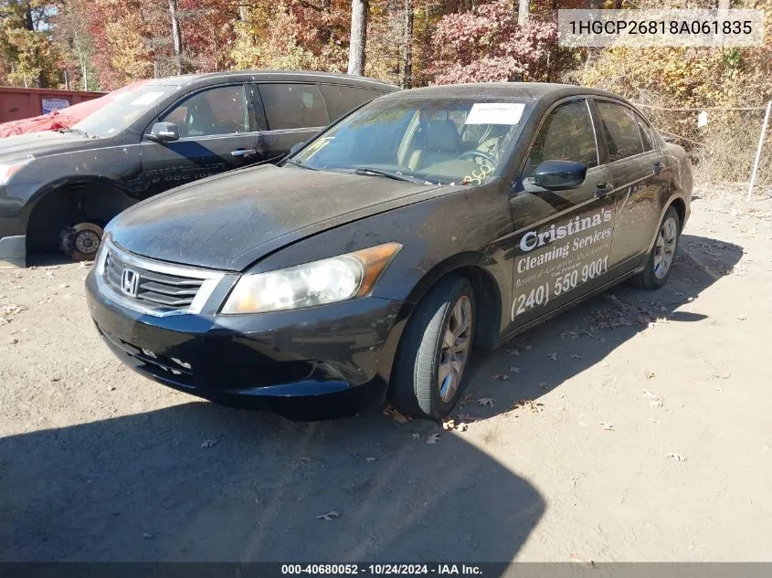 1HGCP26818A061835 2008 Honda Accord 2.4 Ex-L