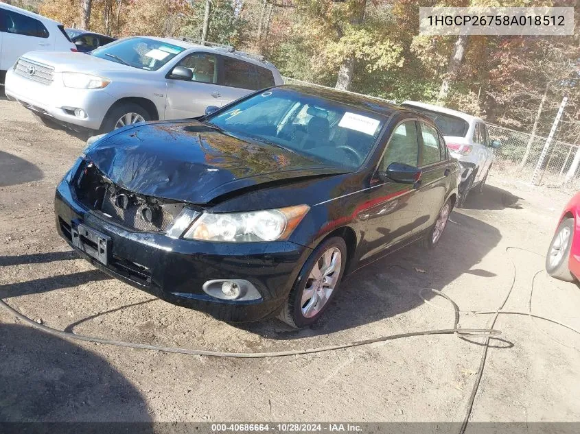 1HGCP26758A018512 2008 Honda Accord 2.4 Ex