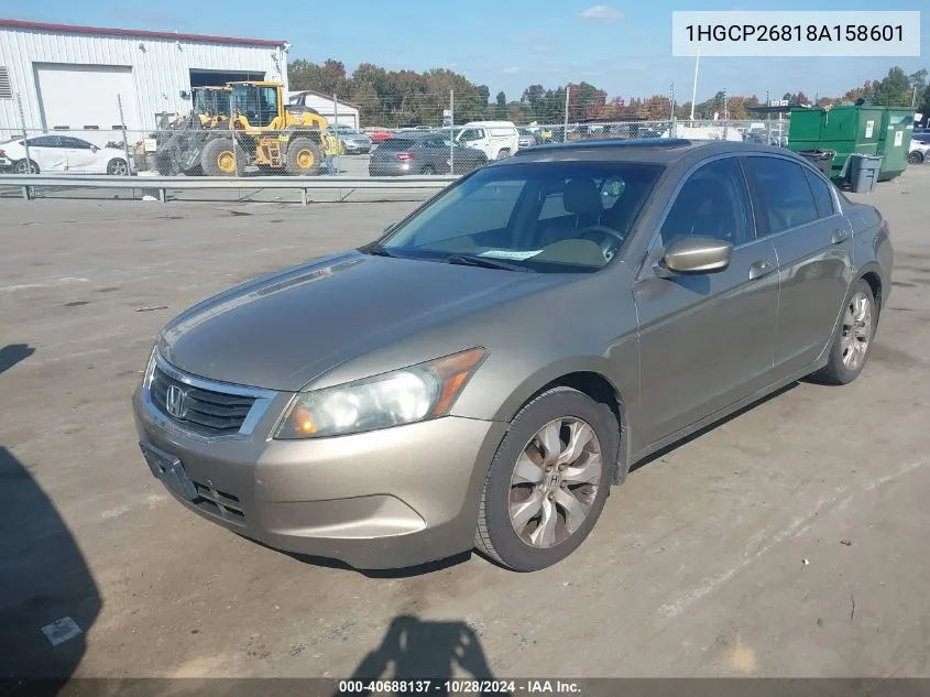 2008 Honda Accord 2.4 Ex-L VIN: 1HGCP26818A158601 Lot: 40688137