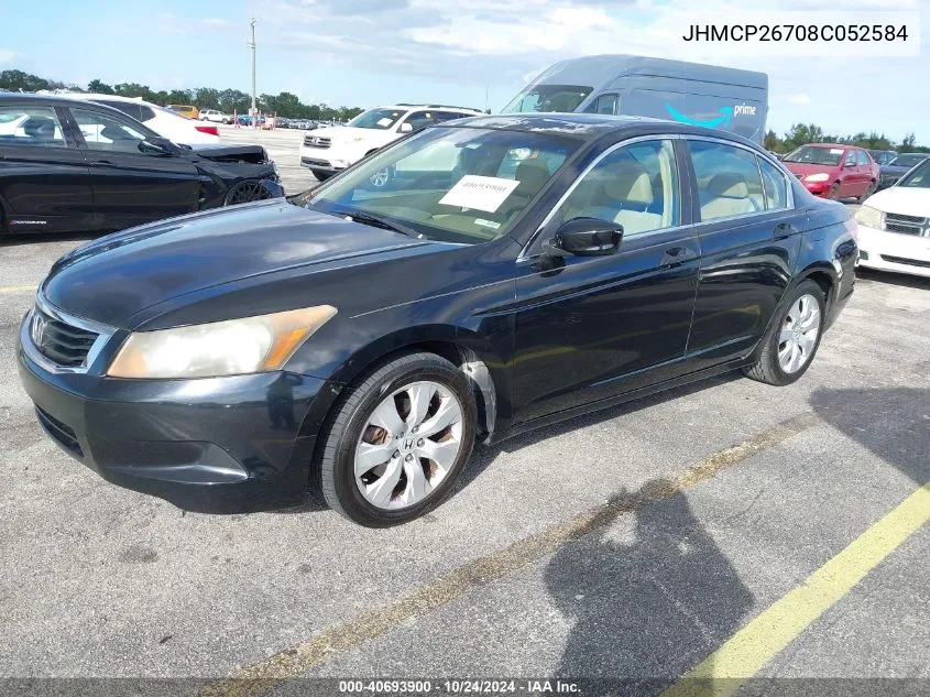 2008 Honda Accord 2.4 Ex VIN: JHMCP26708C052584 Lot: 40693900