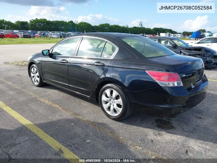 2008 Honda Accord 2.4 Ex VIN: JHMCP26708C052584 Lot: 40693900