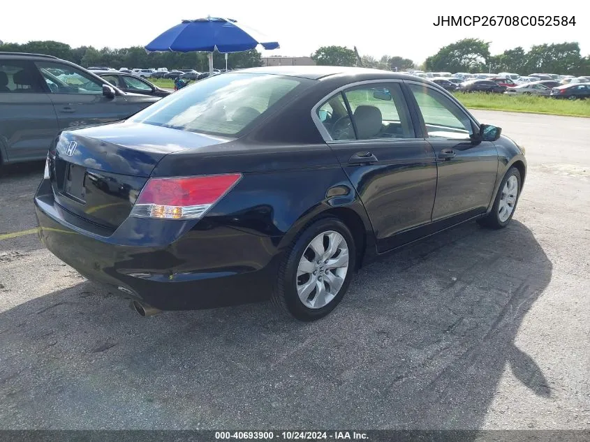 JHMCP26708C052584 2008 Honda Accord 2.4 Ex