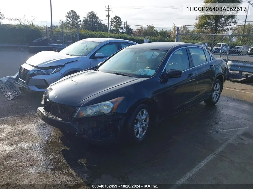 2008 Honda Accord Lxp VIN: 1HGCP26408A062617 Lot: 40702459