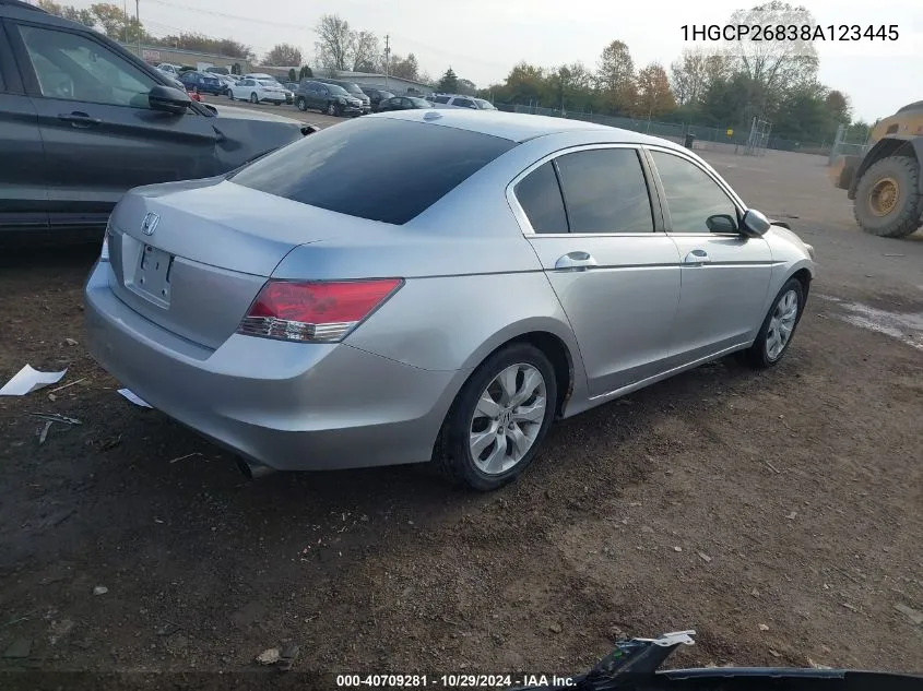 2008 Honda Accord 2.4 Ex-L VIN: 1HGCP26838A123445 Lot: 40709281