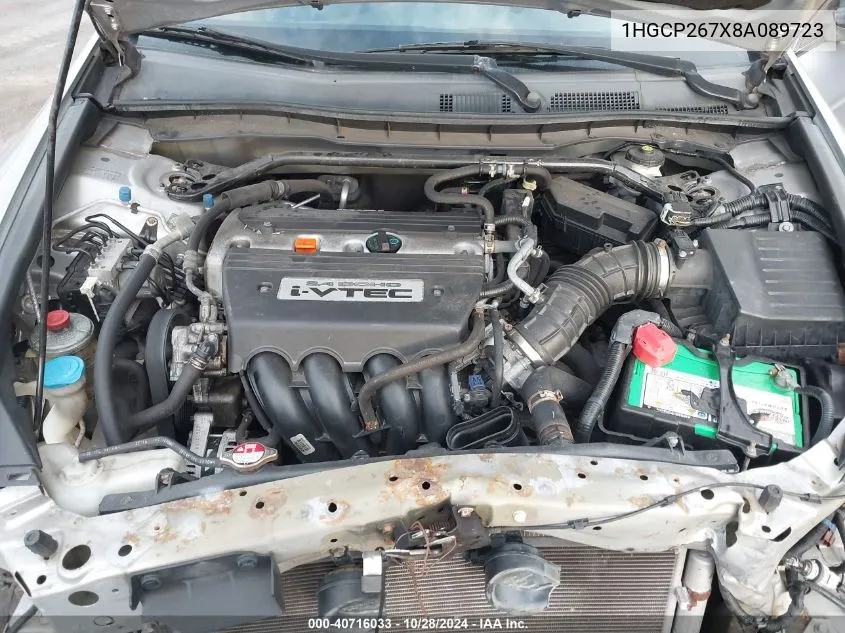 1HGCP267X8A089723 2008 Honda Accord 2.4 Ex