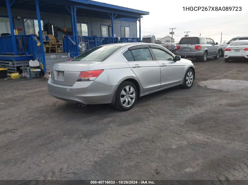 2008 Honda Accord 2.4 Ex VIN: 1HGCP267X8A089723 Lot: 40716033