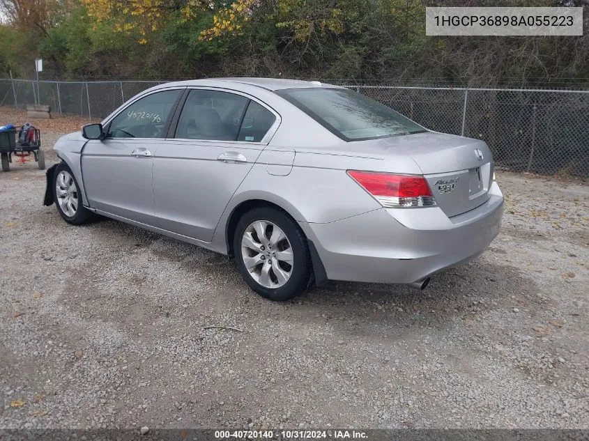 2008 Honda Accord 3.5 Ex-L VIN: 1HGCP36898A055223 Lot: 40720140