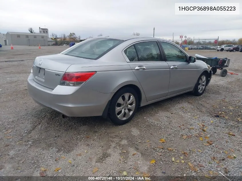 2008 Honda Accord 3.5 Ex-L VIN: 1HGCP36898A055223 Lot: 40720140