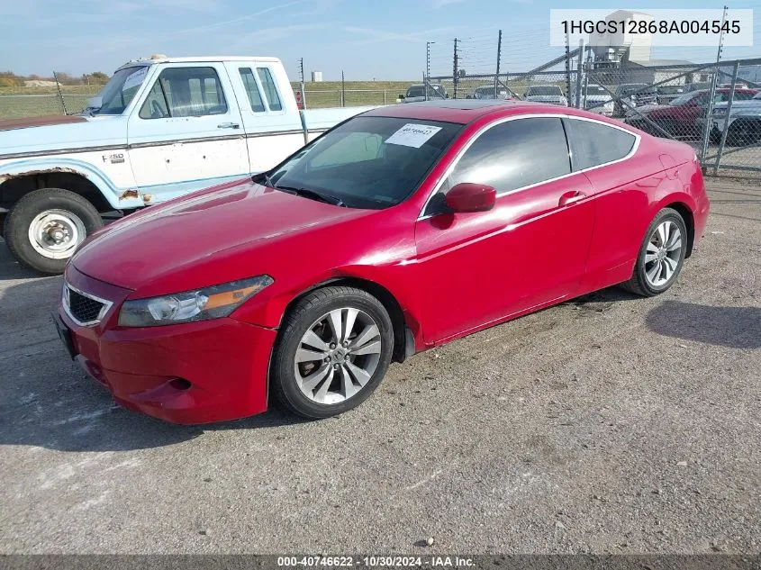 2008 Honda Accord 2.4 Ex-L VIN: 1HGCS12868A004545 Lot: 40746622