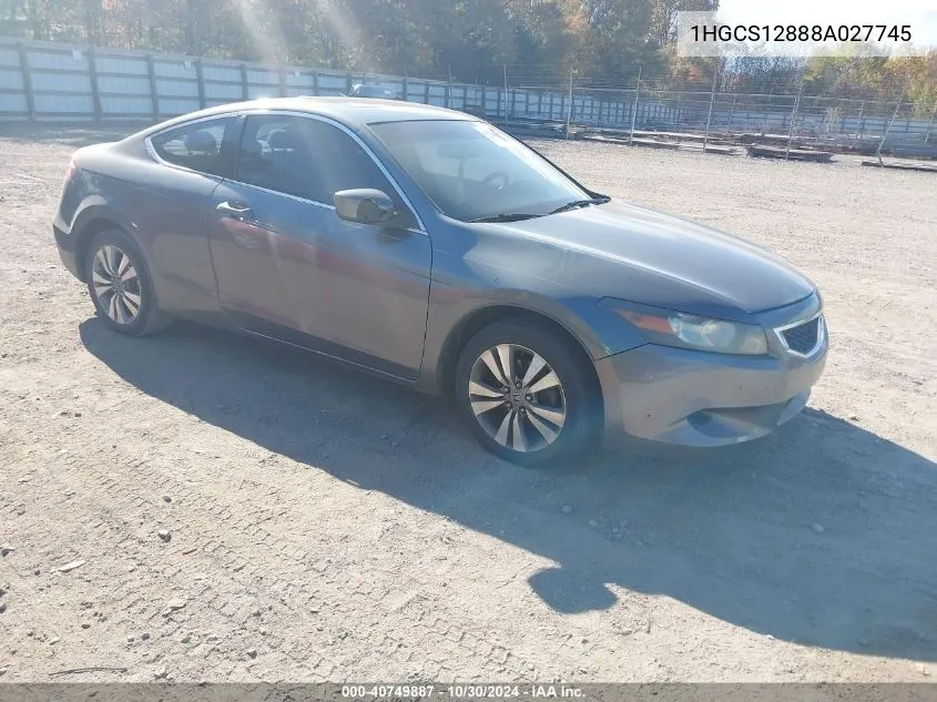 2008 Honda Accord 2.4 Ex-L VIN: 1HGCS12888A027745 Lot: 40749887