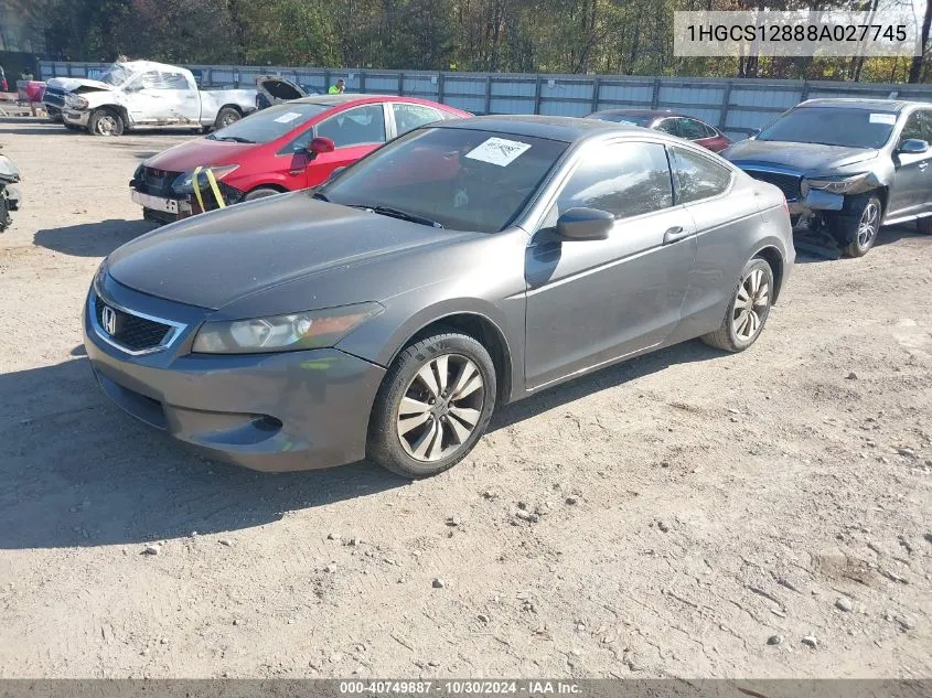 2008 Honda Accord 2.4 Ex-L VIN: 1HGCS12888A027745 Lot: 40749887