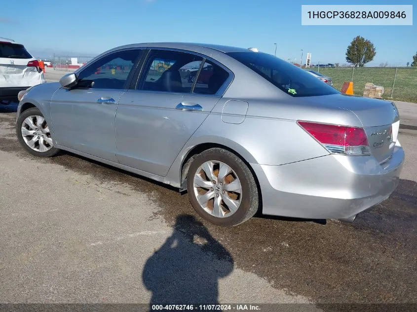 2008 Honda Accord 3.5 Ex-L VIN: 1HGCP36828A009846 Lot: 40762746