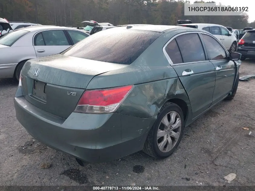 1HGCP36818A068192 2008 Honda Accord 3.5 Ex-L