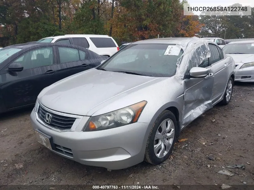 2008 Honda Accord 2.4 Ex-L VIN: 1HGCP26858A122748 Lot: 40797763