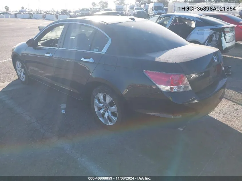 2008 Honda Accord 3.5 Ex-L VIN: 1HGCP36898A021864 Lot: 40808859