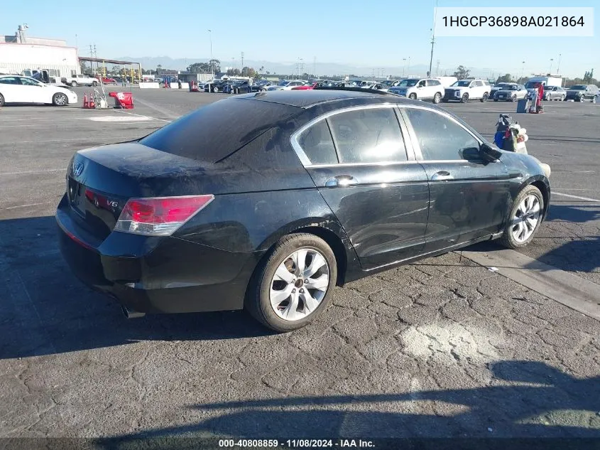 2008 Honda Accord 3.5 Ex-L VIN: 1HGCP36898A021864 Lot: 40808859